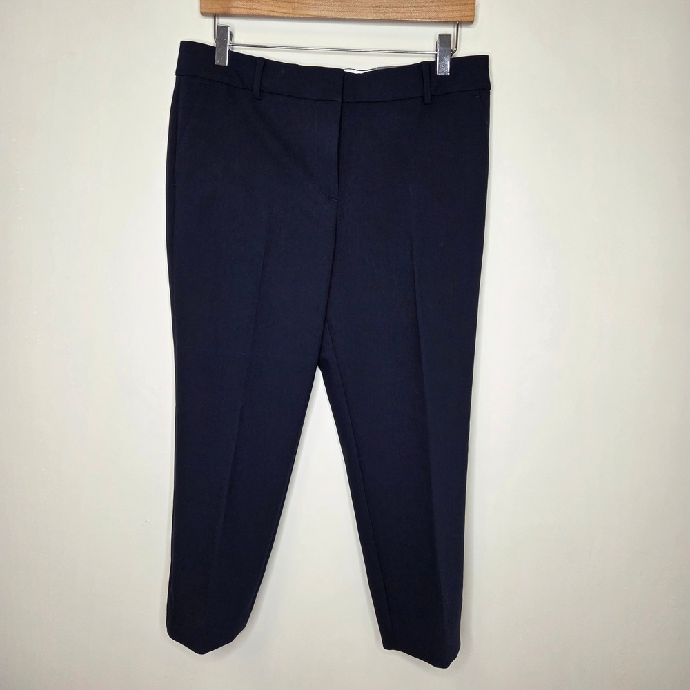 Talbots Hampshire Ankle Pants Navy Blue Straight Leg Petite 10P New With Tags